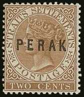 PERAK 1880 - 1881 2c Brown, Wmk CC, Ovptd Type 9, SG 9, Very Fine Mint. For More Images, Please Visit Http://www.sandafa - Otros & Sin Clasificación