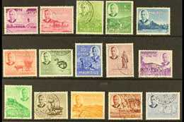 1950 Pictorial Definitive Set, SG 276/90, Fine Cds Used (15 Stamps) For More Images, Please Visit Http://www.sandafayre. - Mauricio (...-1967)