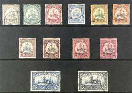 1908 - 14 Stamps Of Marshall Islands Used In Nauru, Values To 3mk Cancelled With "Nauru Marshall Inseln" Cds Cancels. Fi - Nauru