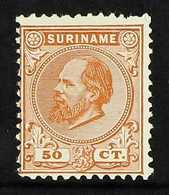 SURINAME 1873-88 50c Orange-brown Perf 11½x12 (SG 24a, NVPH 13D), Unused No Gum As Issued, Some Rough Perfs At Top. Cat  - Other & Unclassified