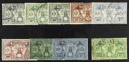 1925 Weapons And Idols Wmk Mult Script CA Set Complete, SG 43/51, Very Fine Used (9 Stamps) For More Images, Please Visi - Otros & Sin Clasificación