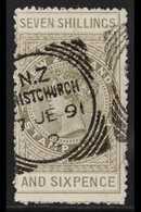 POSTAL FISCAL 1882-1930. 7s6d Bronze-grey, Perf 12, SG F16, Fine Used With "Christchurch" Squared Circle Postmark. For M - Altri & Non Classificati