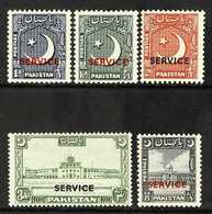 OFFICIALS 1949 Service Overprint Set, SG O27/31, Never Hinged Mint. (5 Stamps) For More Images, Please Visit Http://www. - Pakistan