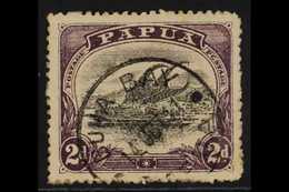1910-11 2d Black & Dull Purple Lakatoi With 'C' FOR 'O' IN 'POSTAGE' Variety, SG 77a, Fine Cds Used With Nice "Buna Bay" - Papoea-Nieuw-Guinea