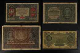 BANKNOTES 1916-1941 Small Hoard, Includes 1916 100m, 1919-1922 50mm, 1000m, 5000m & 10000m Issues With Some Duplication, - Sonstige & Ohne Zuordnung