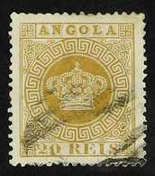 ANGOLA 1870-77 "Crown" 20r Bistre, Perf 13½, SG 18 (Scott 3a, Mi 3C), Used With Barred Canel, A Few Small Thins. Accompa - Sonstige & Ohne Zuordnung