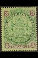 1896-97 3s Green & Mauve/blue "ARMS", Die I (dot), SG 36, Very Fine Mint For More Images, Please Visit Http://www.sandaf - Sonstige & Ohne Zuordnung