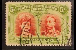 1910-13 5s Crimson And Yellow Green Double Head, SG 160a, Fine Part Salisbury Cds. For More Images, Please Visit Http:// - Other & Unclassified