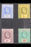 1908-11 KEVII Definitive Complete Set, SG 64/70, Very Fine Mint (4 Stamps) For More Images, Please Visit Http://www.sand - Isola Di Sant'Elena