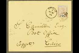 LEEWARD ISLANDS USED IN 1898 Env. To Cairo, Egypt, Franked With 1890 2½d Leeward Is., Clear "NEVIS A09" Duplex Cancel. F - St.Kitts And Nevis ( 1983-...)