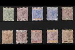 1891-98 Complete Queen Victoria Definitive Set, Die II, Watermark Crown CA, SG 43/52, Fine Mint (10 Stamps) For More Ima - St.Lucia (...-1978)