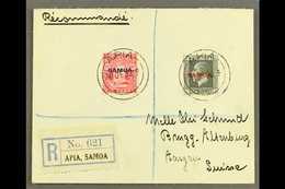 1933 6d Carmine & 1½d Slate, SG 119, 135, 7½d Franking On Registered Cover To Switzerland, Tied By Apia 30.12.33 Postmar - Samoa (Staat)