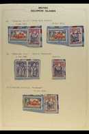 1954-56 CANCELLATIONS COLLECTION An Interesting Selection Of KGVI Issues On Ten "Pieces"bearing Manuscript Cancels Or Si - Islas Salomón (...-1978)