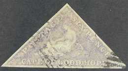 CAPE OF GOOD HOPE 1855-63 6d Pale Rose- Lilac Triangular, SG 7, Fine Used, Three Good Margins. For More Images, Please V - Ohne Zuordnung