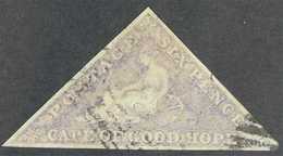 CAPE OF GOOD HOPE 1855-63 6d Pale Rose- Lilac Triangular, SG 7, Fine Used, Three Good Margins. For More Images, Please V - Zonder Classificatie