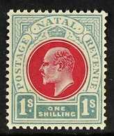 NATAL 1904-8 1s Carmine & Pale Blue, Wmk Mult Crown CA, SG 155, Very Slightly Toned Gum, Never Hinged Mint. For More Ima - Ohne Zuordnung