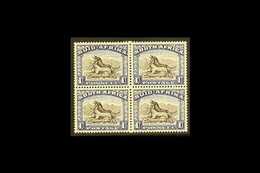 1947-54 1s Blackish Brown & Ultramarine, Issue 5, MISSING PERF HOLE At Centre Of Block Of 4, Union Handbook V4, SG 120a, - Sin Clasificación