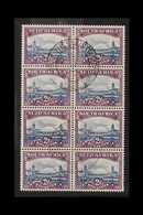 1947-54 2d Slate-blue & Purple SG 116 (Handbook Issue 13), Very Fine Used BLOCK Of 8 With One Stamp Showing Two Dots In  - Sin Clasificación