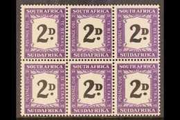 1948-49 POSTAGE DUE 2d Black And Violet, Block Of Six, Showing Thick (double) "D" In Four Positions (R15 5-6, R16 5-6),  - Sin Clasificación
