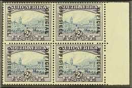 OFFICIAL 1939 2d Blue And Violet (20mm Between Lines Of Overprint), SG O23, Right Marginal BLOCK OF FOUR Very Fine Mint  - Sin Clasificación