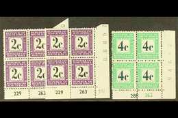POSTAGE DUES 1971 2c Both Languages & 4c Perf.14 Issues, CYLINDER BLOCKS OF FOUR, SG D71/4, 4c Few Split Perfs, Otherwis - Sin Clasificación