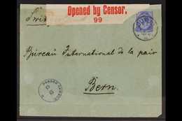 1916 (12 Feb) Env To Switzerland Bearing 2½d Union Stamp Tied By "OUTJO" Cds Cancel, Putzel Type B4 Oc, Circular Censor  - África Del Sudoeste (1923-1990)