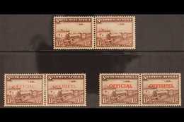 1937-45 "MAIL TRAIN" STAMPS 1937 1½d (SG 96), Plus Officials 1938 1½d (SG O17) And 1945 1½d (SG O20) Very Fine Mint Hori - South West Africa (1923-1990)