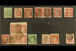 1854 "ARMS" ISSUE Fine Used Selection With Thin Paper 2c Green, A Selection Of 4c And 6c Shades Incl Block Of 4 6c, 5r G - Andere & Zonder Classificatie