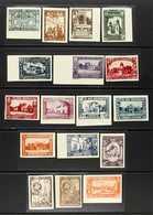 1930 Spanish - American Exhibition Postage Set To Both 10p, Variety IMPERFORATE, Edifil 566/82, As SG 627/42 & E643, Sco - Other & Unclassified