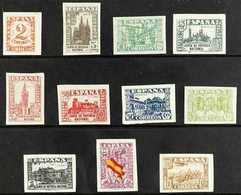 1936 "Junta De Defensa Nacional" Imperfs, Complete Basic Set, Edifil 803s/813s (excl The Later 30c Rose, 808As), As SG 8 - Andere & Zonder Classificatie