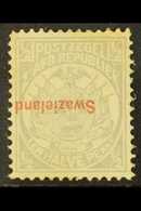 1892 ½d Grey Overprint INVERTED SG 10a, Mint With PFSA 1997 Photo Certificate Stating Slightly Soiled Perforations At To - Swaziland (...-1967)