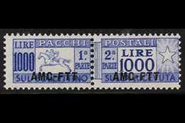 ZONE A 1954 Parcel Post 1000L, Sass 26, Never Hinged Mint Horizontal Pair. (2 Stamps) For More Images, Please Visit Http - Sonstige & Ohne Zuordnung