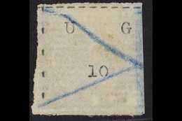 1895 10 (c.) Black Wide Stamp, SG 1, Used With Blue Pencil Cross, A Large Attractive Example With A Couple Of Small Fill - Oeganda (...-1962)