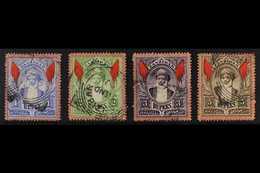 1899-1901 1r, 2r, 3r, And 5r Sultan Top Values, SG 200/204, Very Fine Used. (4 Stamps) For More Images, Please Visit Htt - Zanzibar (...-1963)