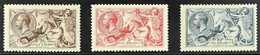 1918-19 SEAHORSES Bradbury Wilkinson 2s6d Pale Brown, %s Rose-red And 10s Dull Grey-blue, SG 415a/17, Very Fine Lightly  - Sin Clasificación