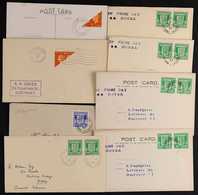 GUERNSEY 1941-1944 Attractive Group Of Covers And Cards. With 1941 Cover And Card Bearing GB 1940 2d Centenary Bisects;  - Andere & Zonder Classificatie
