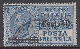 ITALIA - Posta Pneumatica Serie "Leoni"  Sassone N.7 - Cat. 800 Euro - Usato - Used - Posta Pneumatica