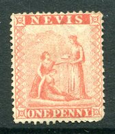 Nevis - St Kitts & Nevis - 1867-76 QV - P.15 - 1d Pale Red HM (SG 9) - St.Christopher-Nevis-Anguilla (...-1980)
