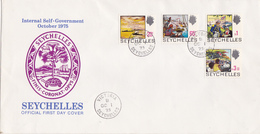 Env. 1er Jour / Fdc- Seychelles-internal Self Government October 1975 - Seychelles (...-1976)