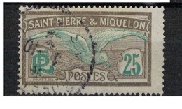 ST PIERRE ET MIQUELON          N°  YVERT  :  110  ( 3 )     OBLITERE       ( Ob   5/61  ) - Usados