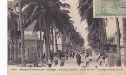 Sénégal, Saint-Louis, CPA, Guet N'Dar, Avenue Dodds, Les Bureaux De La Mauritanie à Gauche, - Mauritanië