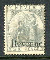 Nevis - St Kitts & Nevis - 1881 QV - Fiscals Used For Postage - 6d Grey MNG (SG F4) - St.Christopher-Nevis & Anguilla (...-1980)