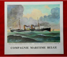Menu Diner 7 Avril 1959 - Paquebot Baudouinville - Compagnie Maritime Belge - Menus