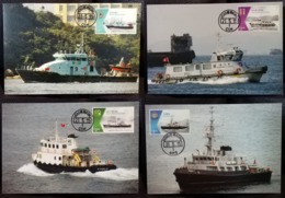 Government Vessels Ships 2015 Hong Kong Maximum Card MC Set Police Environmental Protection Marine Customs Health Type A - Cartoline Maximum