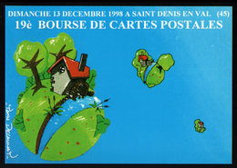 45, 19ème Bourse De Cartes Postales,St Denis En Val, 13-12-1998, Les Moulins, Cachet Temporaire - Bourses & Salons De Collections