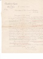 Correspondance 1909 Espagne Consulat   Saint Nazaire  Nantes Émigration - Historische Dokumente