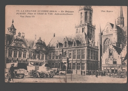 Veurne / Furnes - Place De L'Hôtel De Ville. Auto-mitrailleuses - La Grande Guerre 1914-16 - Veurne