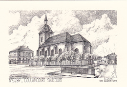 52 - DOULAINCOURT SAUCOURT - Eglise, Dessin De Yves Ducourtioux - Série Sites Et Monuments (Cartes Fines) - Doulaincourt