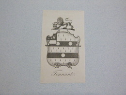 Ex-libris Illustré Héraldique XIXème - JENNANT - Ex Libris