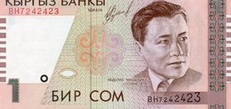 KYRGYZSTAN 1 SOM 1999  P-15a UNC - Kirgizïe